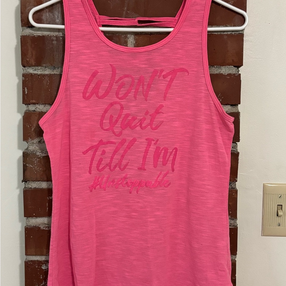 Vibrant Pink Motivational Tank Top